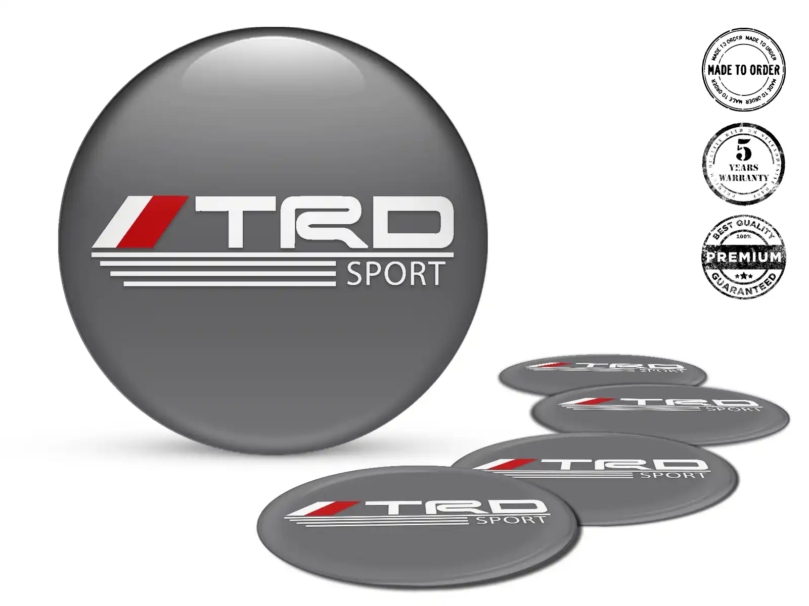 Toyota TRD Pegatinas Resina Bombadas Logos de Rueda Elegante